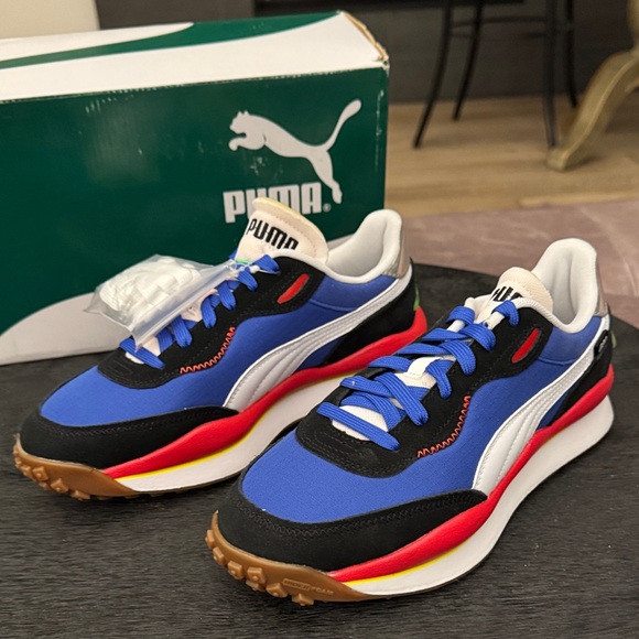 Collectors Edition. Puma Blue and Black Athletic Shoes - Picture 1 of 6